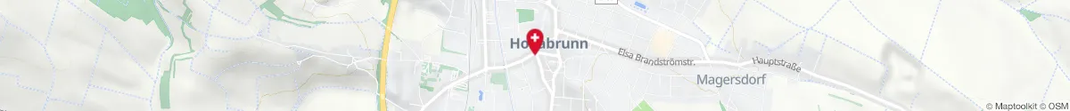 Kartendarstellung des Standorts für Stadtapotheke Hollabrunn in 2020 Hollabrunn